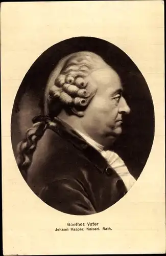 Künstler Ak Johann Wolfgang Goethes Vater, Johann Kasper, Portrait