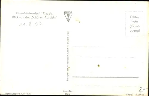 Ak Ehrenfriedersdorf im Erzgebirge, Blick von der Schönen Aussicht