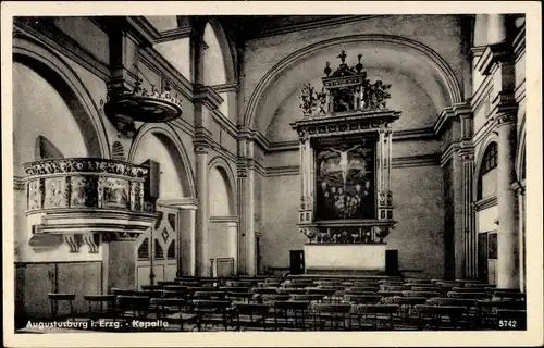 Ak Augustusburg im Erzgebirge, Kapelle von innen