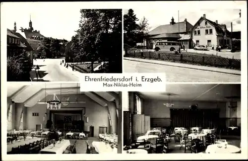 Ak Ehrenfriedersdorf im Erzgebirge, Max Niklas Heim, Innen und Außen