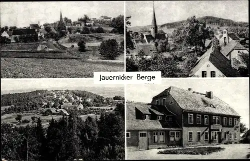 Ak Jauernick Buschbach Markersdorf in Sachsen, Teilansichten vom Ort, Gebäude