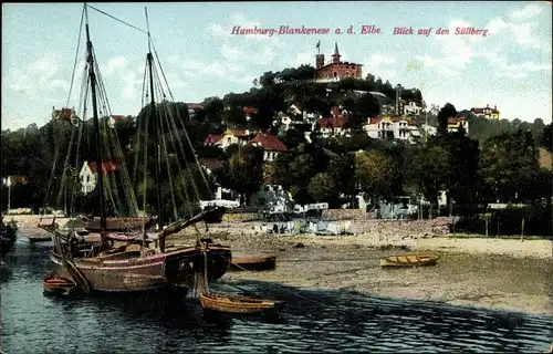 Ak Hamburg Altona Blankenese, Blick auf den Süllberg