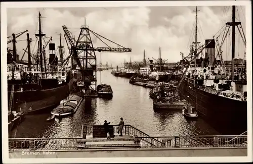 Ak Hansestadt Bremen, Hafen