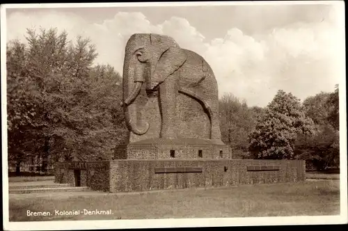 Ak Hansestadt Bremen, Kolonial-Denkmal