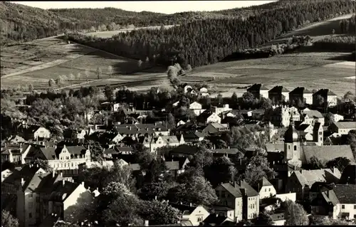 Ak Olbernhau im Erzgebirge Sachsen, Vogelschau, Hainberg