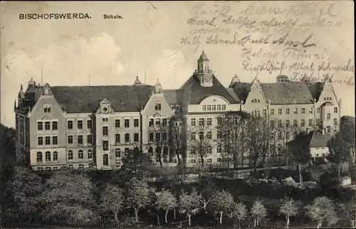 Ak Bischofswerda Sachsen, Schule