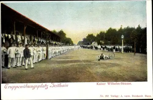 Ak Zeithain in Sachsen, Truppenübungsplatz, Kaiser Wilhelm-Straße