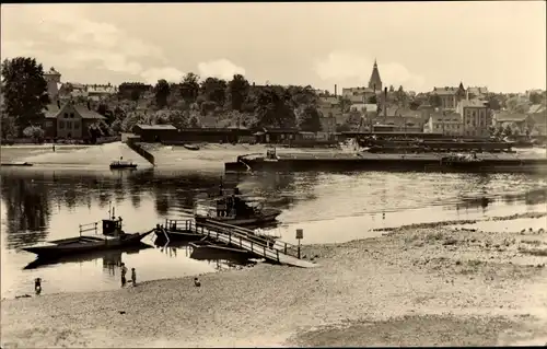 Ak Riesa an der Elbe Sachsen, An der Fähre
