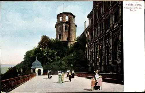 Ak Heidelberg am Neckar, Altan, achteckiger Turm