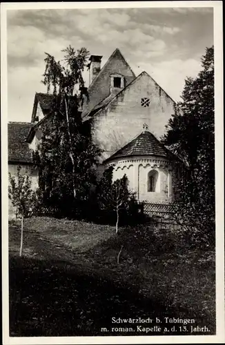 Ak Tübingen am Neckar, Hofgut Schwärzloch, romanische Kapelle