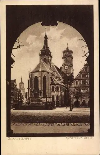 Ak Stuttgart in Württemberg, Stiftskirche