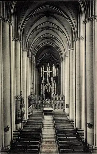 Ak Marburg an der Lahn, Inneres der St. Elisabethkirche