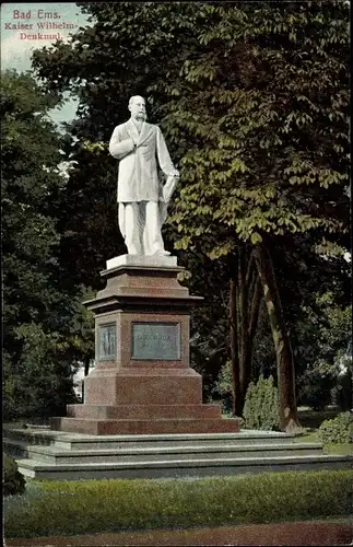 Ak Bad Ems an der Lahn, Kaiser Wilhelm-Denkmal