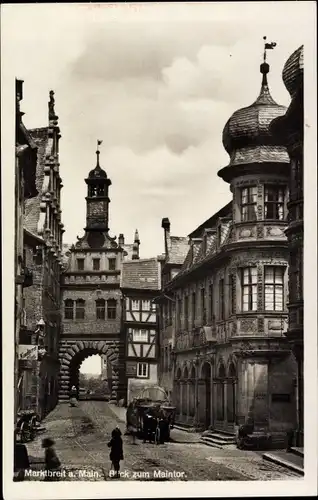 Ak Marktbreit am Main Unterfranken, Blick zum Maintor