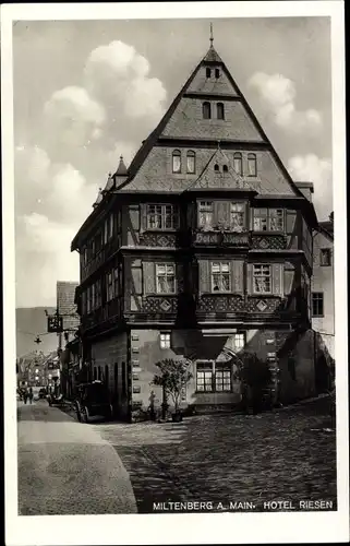 Ak Miltenberg am Main, Blick auf das Hotel Riesen