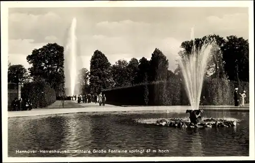 Ak Herrenhausen Hannover in Niedersachsen, Hintere Große Fontaine