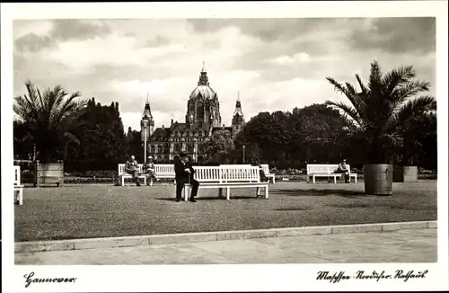 Ak Südstadt Hannover, Maschsee, Nordufer, Rathaus