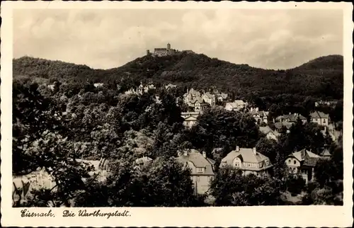 Ak Lutherstadt Eisenach in Thüringen, Wartburg, Panorama