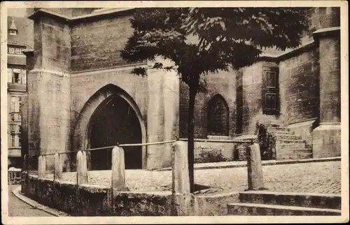 Ak Jena in Thüringen, Stadtkirche St. Michael, Kreuzgewölbe mit Durchgang unter dem Altarraum