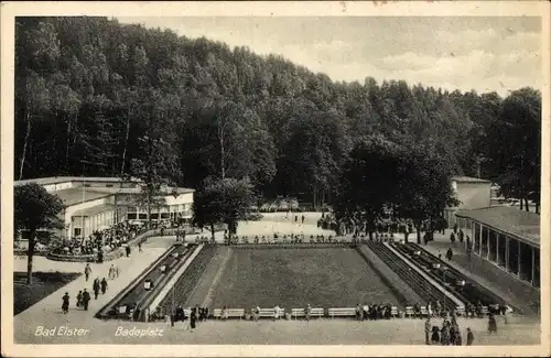 Ak Bad Elster im Vogtland, Badeplatz