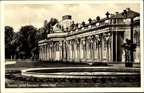 Ak Potsdam, Schloss Sanssouci, rechter Flügel