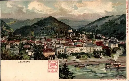 Litho Bad Schandau Sächsische Schweiz, Gesamtansicht
