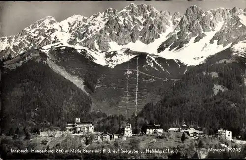Ak Innsbruck in Tirol, Hungerburg, Maria Brunn mit Blick auf Seegrube