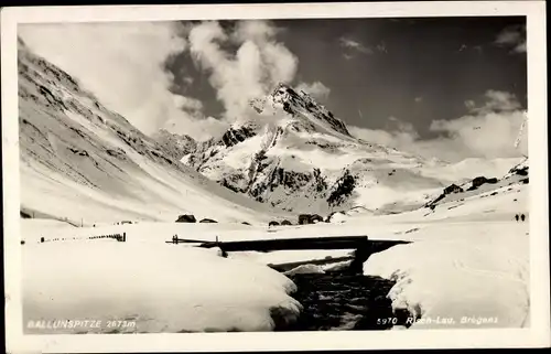 Ak Galtür in Tirol, Ballunspitze, Schnee