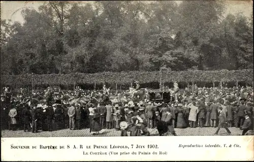 Ak Bruxelles Brüssel, Bapteme de le Prince Leopold 1902, Le Cortege