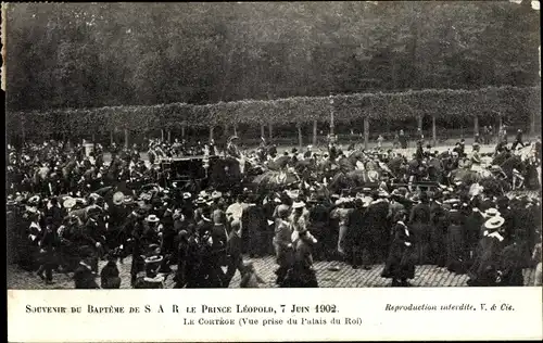 Ak Bruxelles Brüssel, Bapteme de le Prince Leopold 1902, Le Cortege
