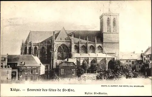 Ak Liège Lüttich Wallonien, Souvenir des fetes de St. Eve, Eglise St. Martin