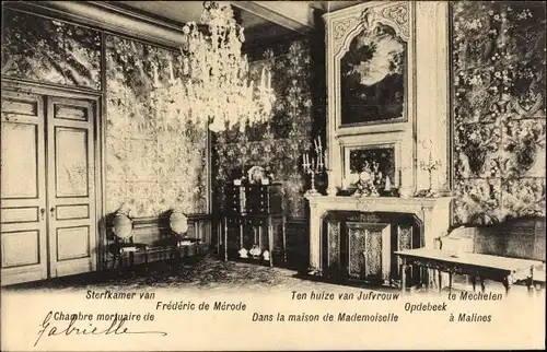 Ak Mechelen Mecheln Malines Flandern Antwerpen, Chambre mortuaire de Frederic de Merode