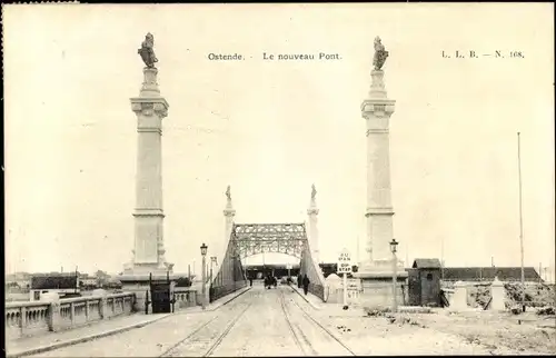 Ak Oostende Ostende Westflandern, Le nouveau Pont