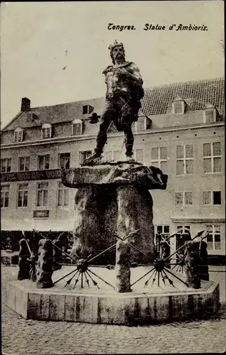 Ak Tongres Tongeren Flandern Limburg, Statue d'Ambiorix