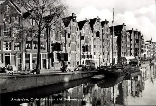 Ak Amsterdam Nordholland Niederlande, Oude Pakhuizen a/d Brouwersgracht