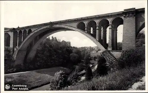 Ak Luxemburg, Pont Adolphe, Blick auf die Brücke