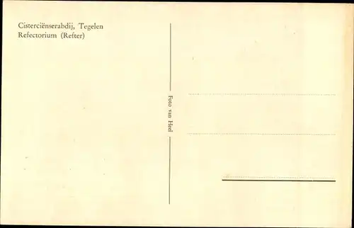 Ak Tegelen Heidenend Venlo Limburg Niederlande, Cistercienserabdij, Refectorium