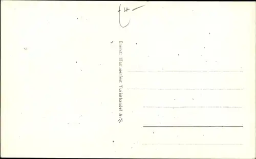 Ak Hammerfest Norwegen, Gesamtansicht der Stadt, Berge, Hafen