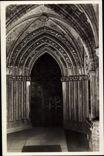 Ak Malbork Marienburg Westpreußen, Goldene Pforte an der Marienkirche im Hochschloss