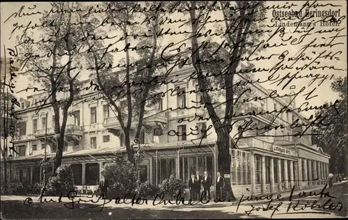 Ak Ostseebad Heringsdorf auf Usedom, Lindemanns Hotel