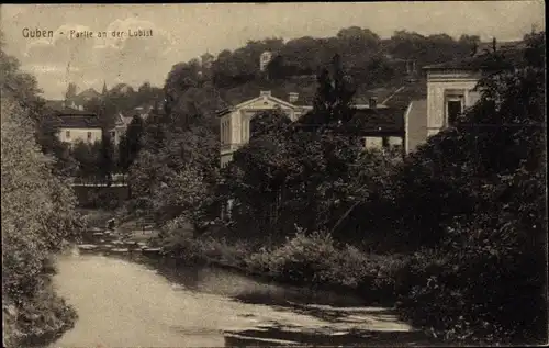 Ak Guben in der Niederlausitz, Partie an der Lubist