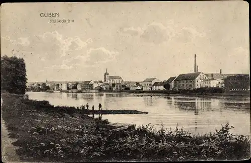 Ak Guben in der Niederlausitz, Neissedamm