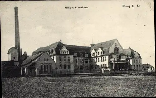 Ak Burg bei Magdeburg, Kreiskrankenhaus