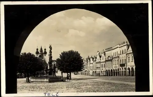 Ak Telč Teltsch Region Hochland, Namesti