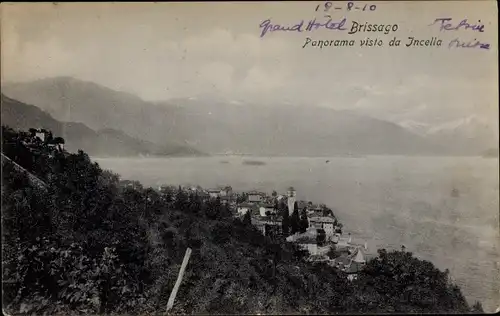 Ak Brissago Lago Maggiore Kanton Tessin, Panorama visto da Incella