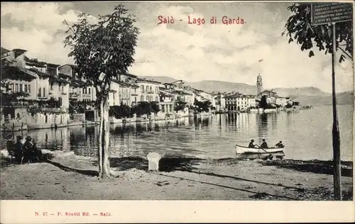 Ak Salò Lago di Garda Lombardia, Uferpartie