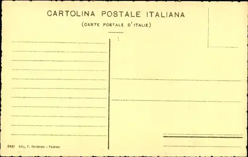 Ak Palermo Sizilien Sicilia Italien, Dettaglio di Barche viste da Porta dei Greci