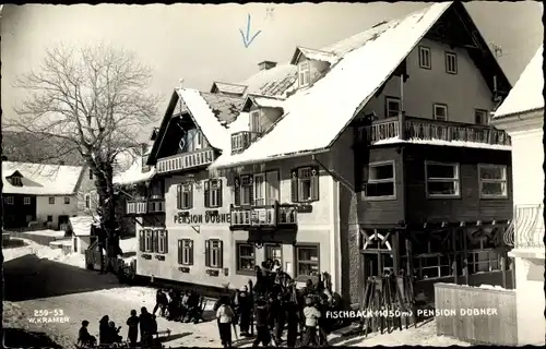 Ak Fischbach Steiermark, Pension Dobner im Winter
