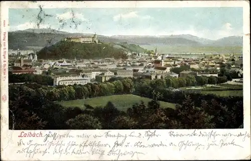Ak Ljubljana Laibach Slowenien, Totalansicht