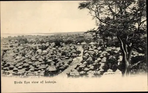 Ak Lokoja Nigeria, Gesamtansicht, Vogelschau